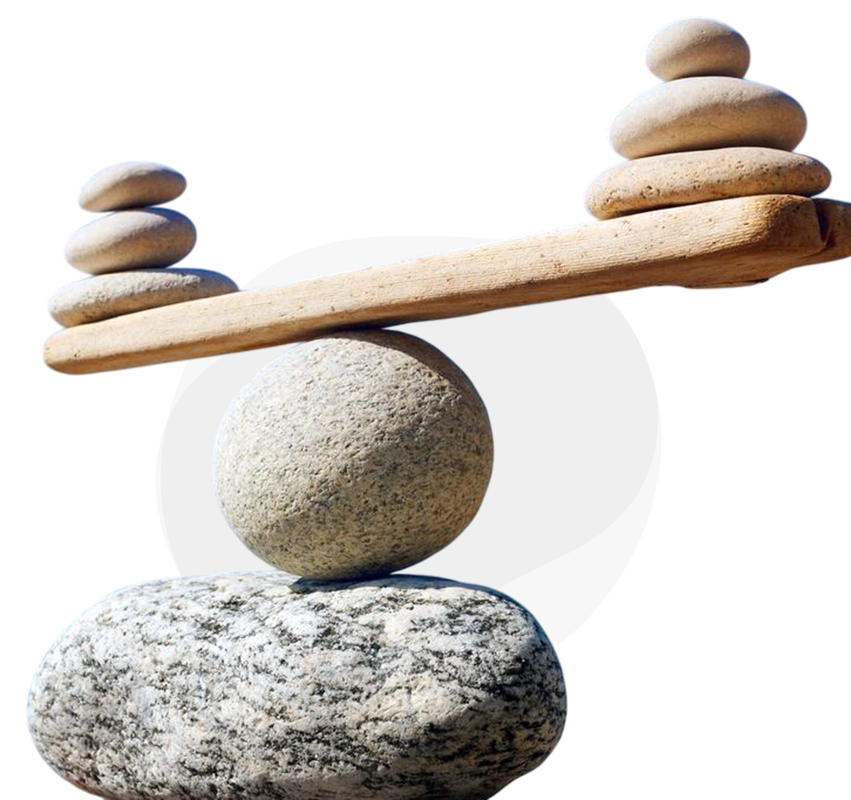 7 A balance with rocks and stones balanced on top of it.